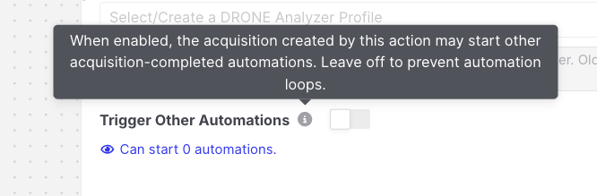 Actions: Trigger Other Automations switch